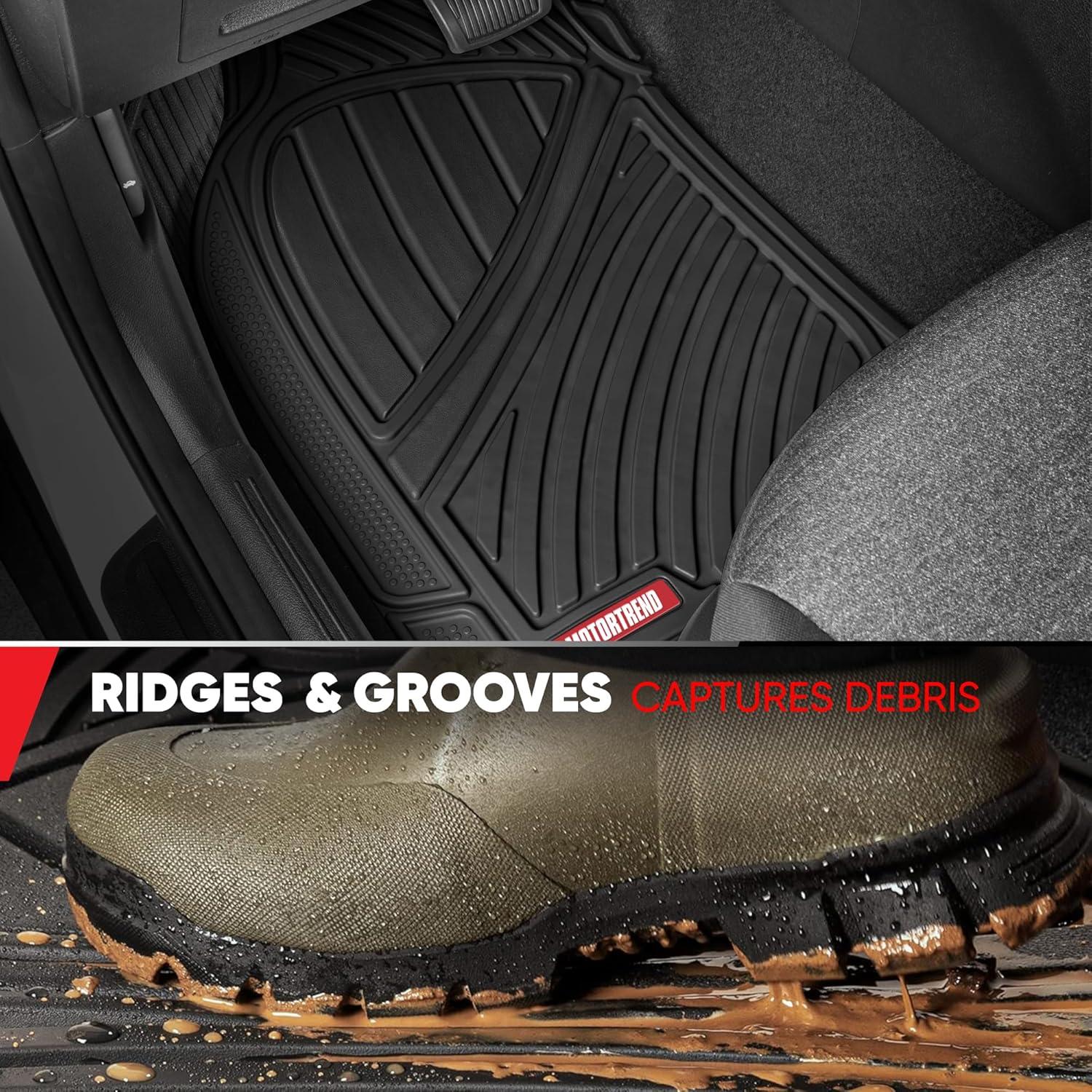 Best Floor Mats – Motor Trend 3 Row Odorless Rubber Liners for SUV, Full Protection Review