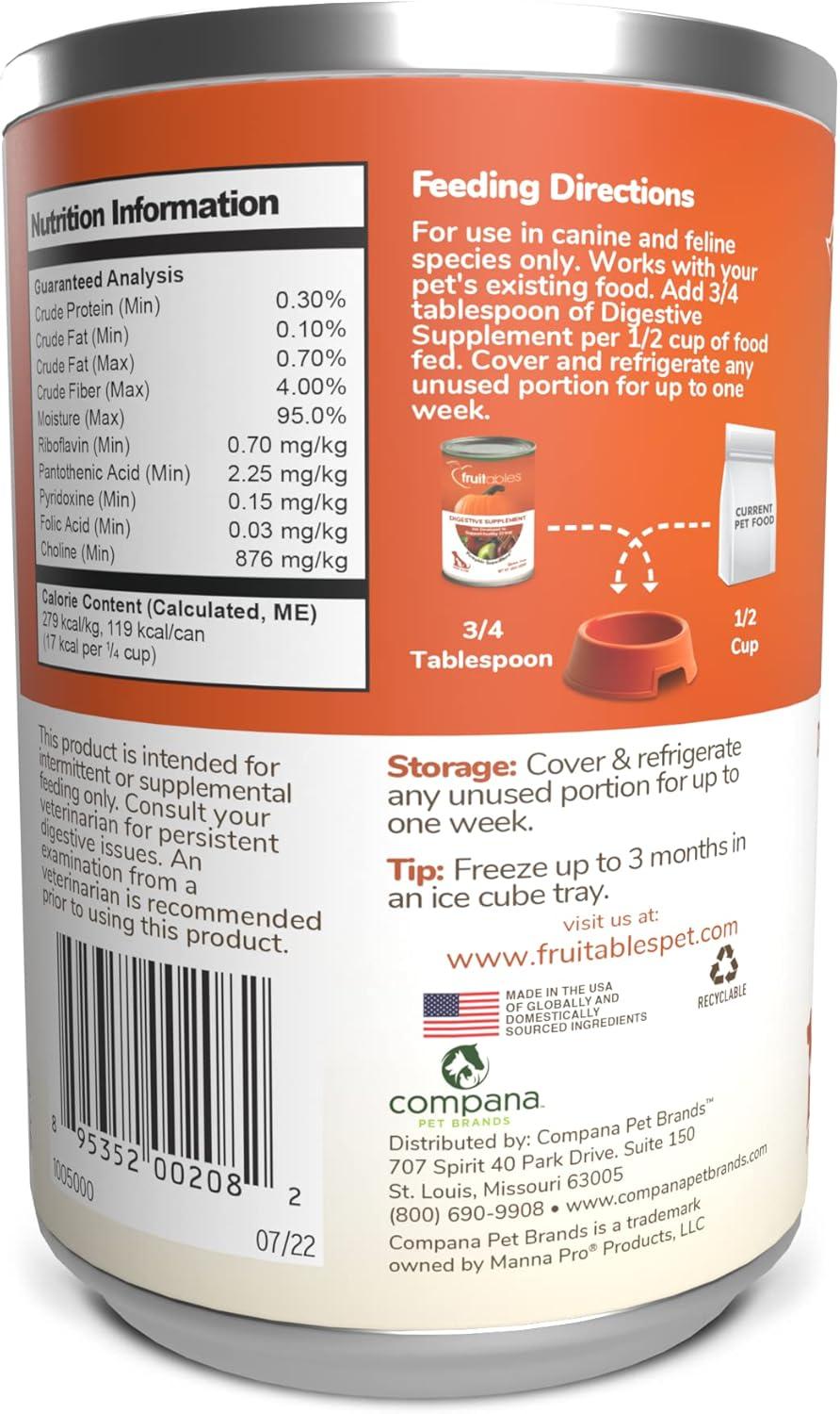 Best Dog Digestive Aid – Fruitables Pumpkin Supplement, 15 oz Review